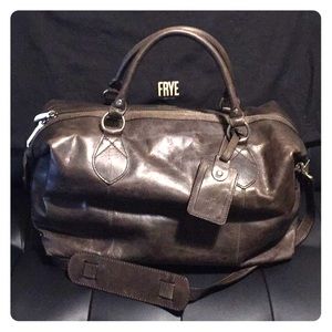 Frye-Logan overnight leather bag